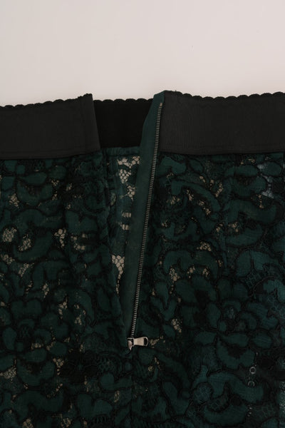 Green Floral Lace Leggings Pants