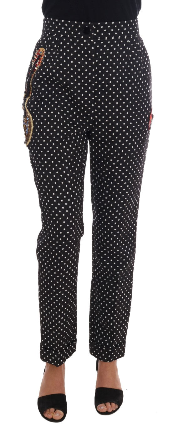 Black Polka Dot Sicily Crystal Pants