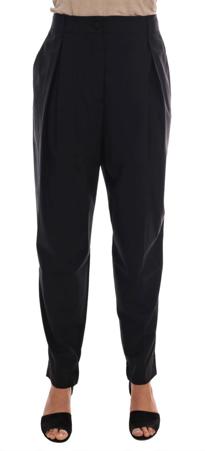 Black Wool Stretch Dress Pants