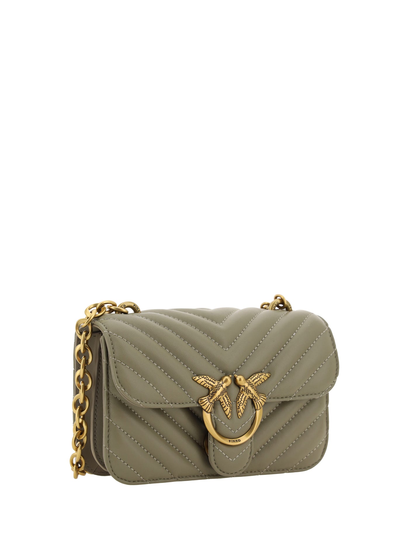 Green Calf Leather Love Bell Mini Shoulder Bag