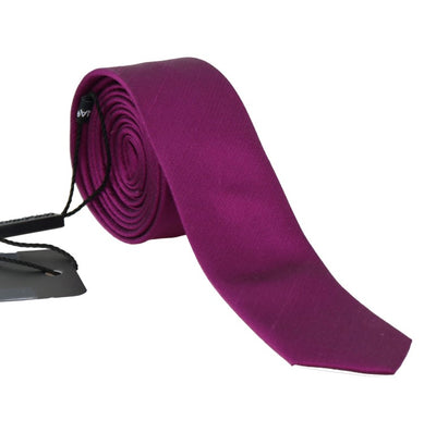 Purple Silk Solid Slim Tie