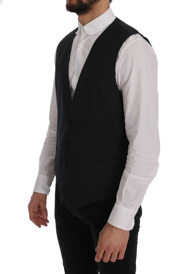 Gray Wool Stretch Vest