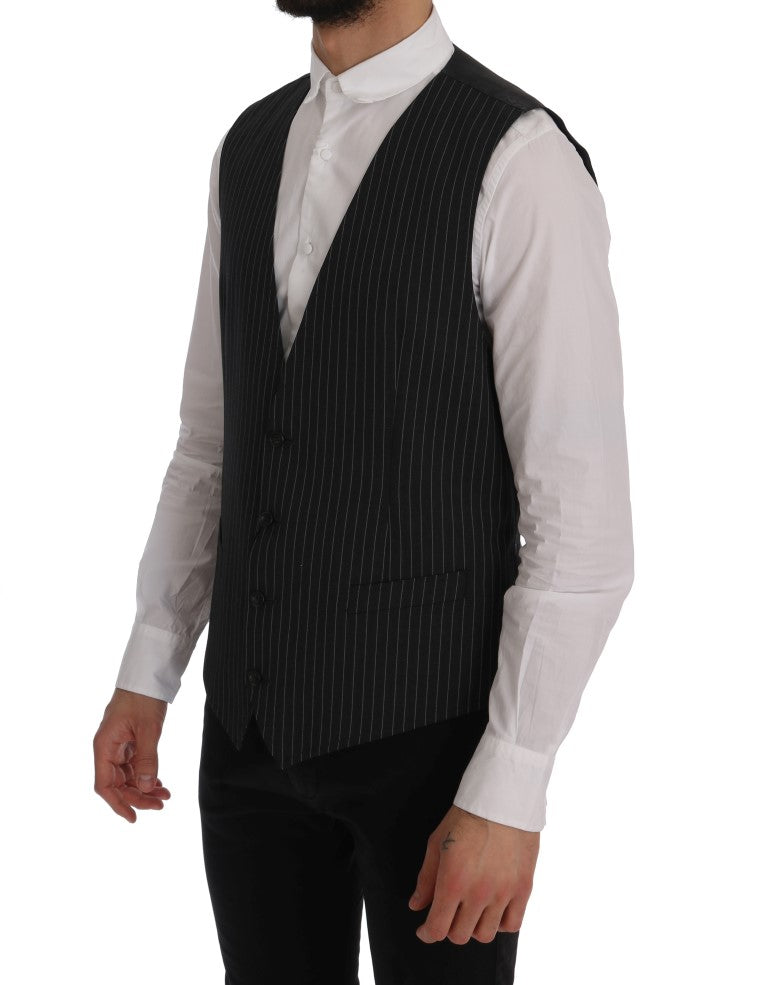 Gray Wool Stretch Vest