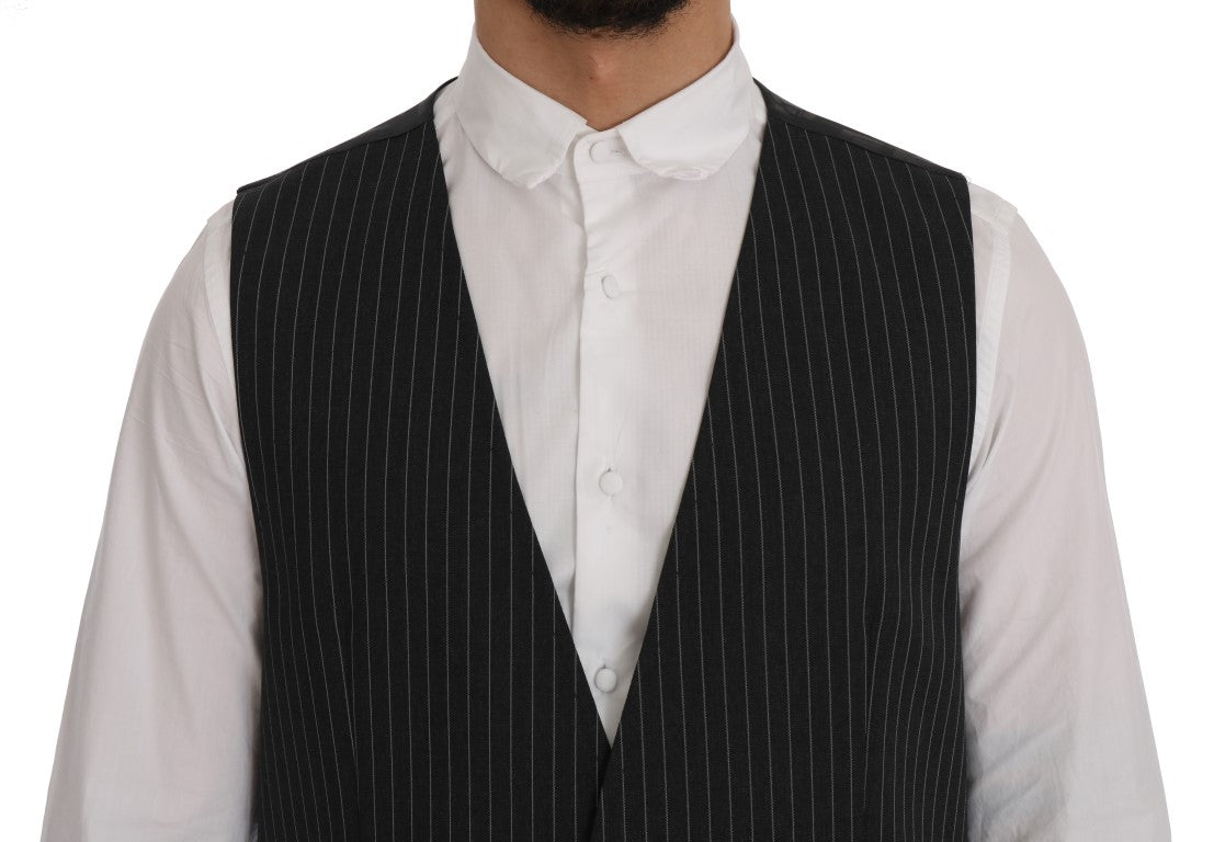 Gray Wool Stretch Vest