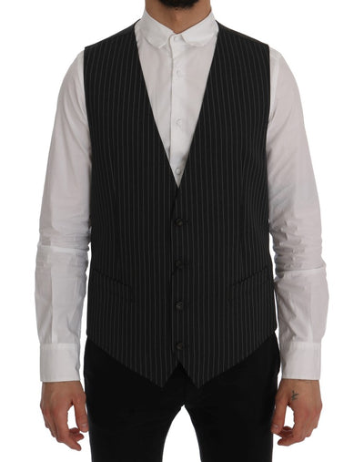 Gray Wool Stretch Vest