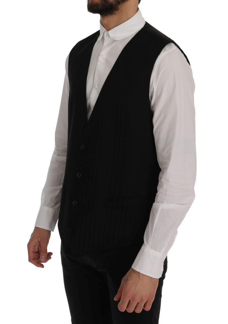 Black STAFF Wool Stretch Vest