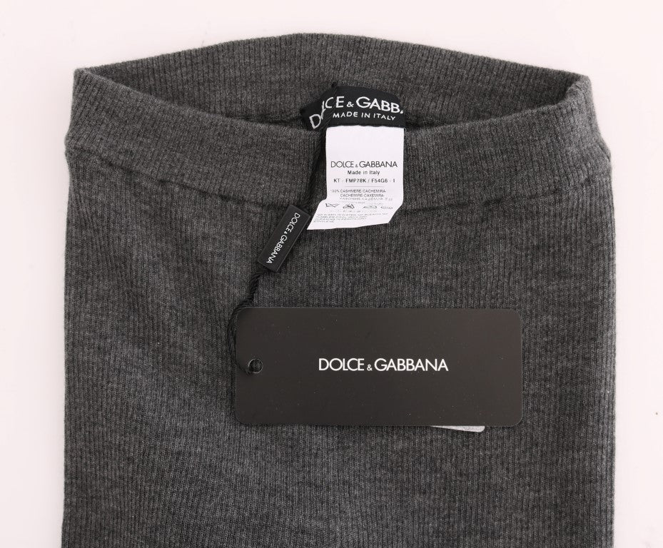 Gray Cashmere Stretch Tights