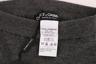 Gray Cashmere Stretch Tights