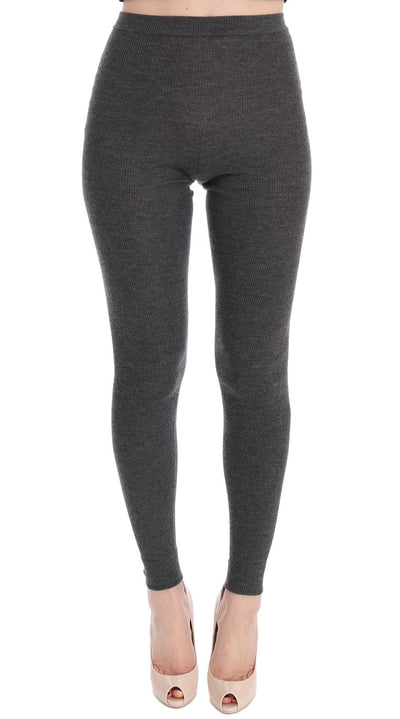 Gray Cashmere Stretch Tights