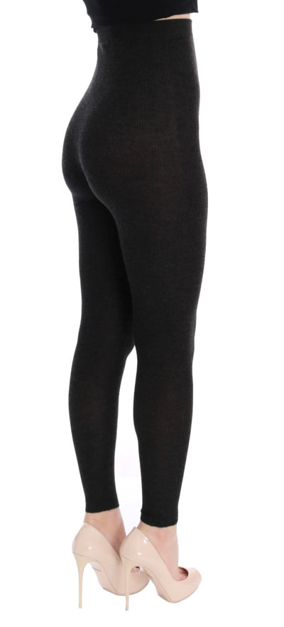 Gray Cashmere Stretch Tights