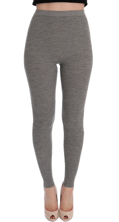 Gray Cashmere Stretch Tights