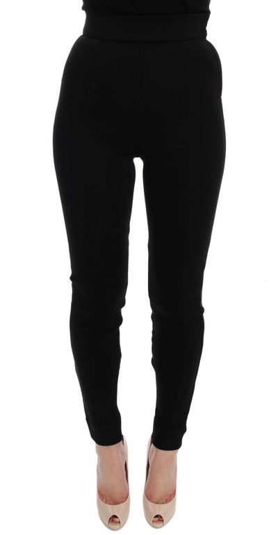 Black High Waist Stretch Tights