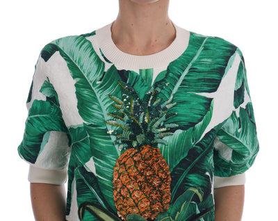 Pineapple Banana Sequins Crewneck Sweater