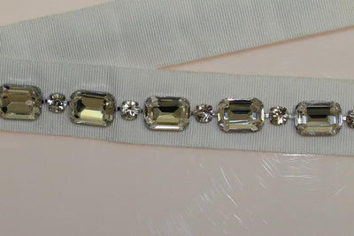 White Crystal Stones Waist Belt