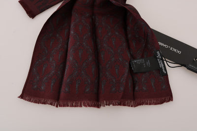 Bordeaux Silk Crown Chili Scarf