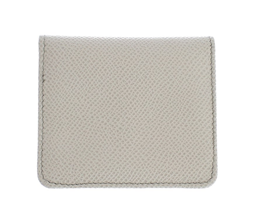 White Dauphine Leather Case Wallet