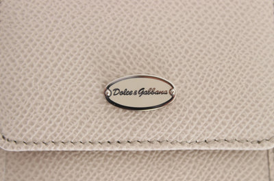 White Dauphine Leather Case Wallet