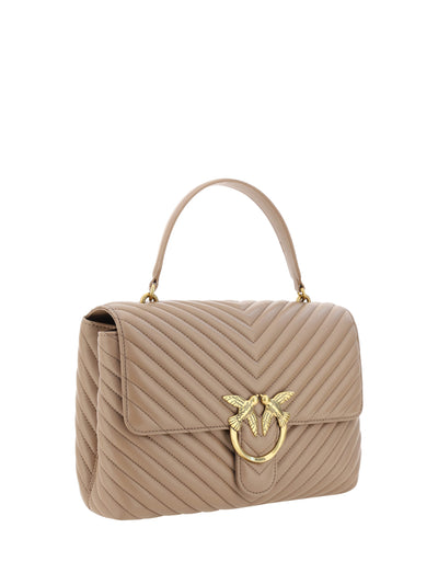 Beige Calf Leather Love Lady Handbag