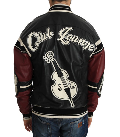 Leather Club Lounge Black Red Jacket