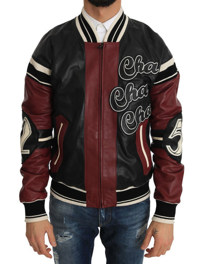 Leather Club Lounge Black Red Jacket