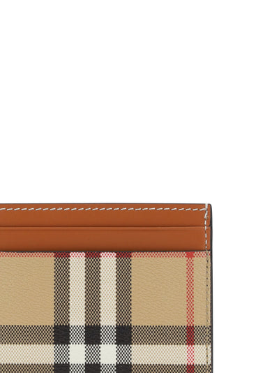 Brown Printed Canvas Cardholder