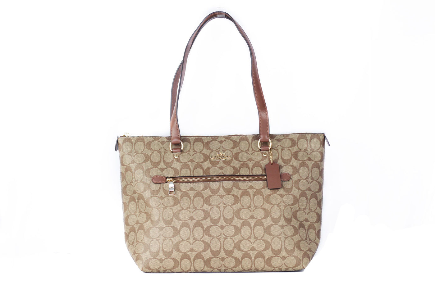 Signature Coated Canvas and Leather Gallery Tote Handbag