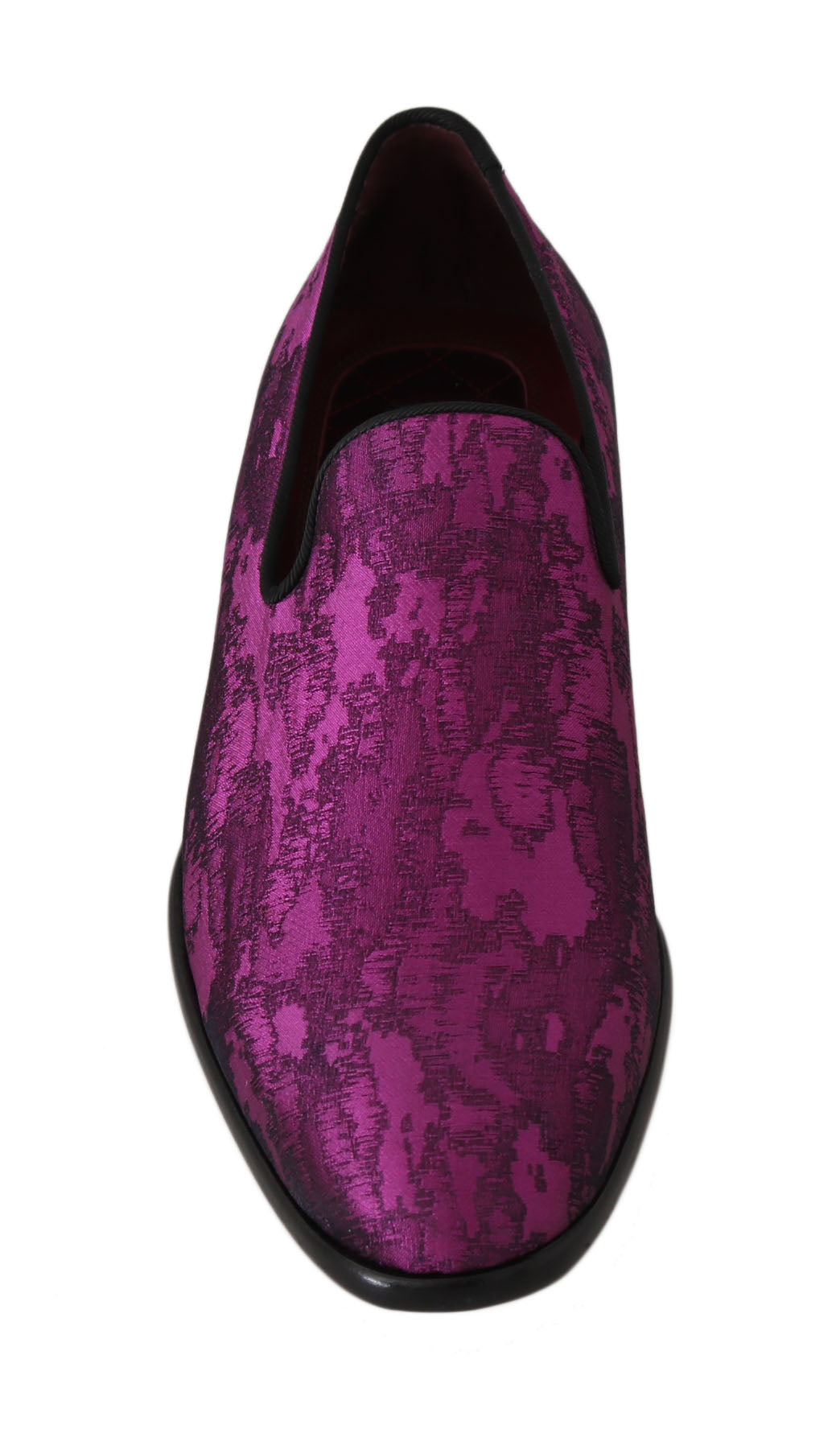 Purple Jacquard Loafers Dress Formal Shoes