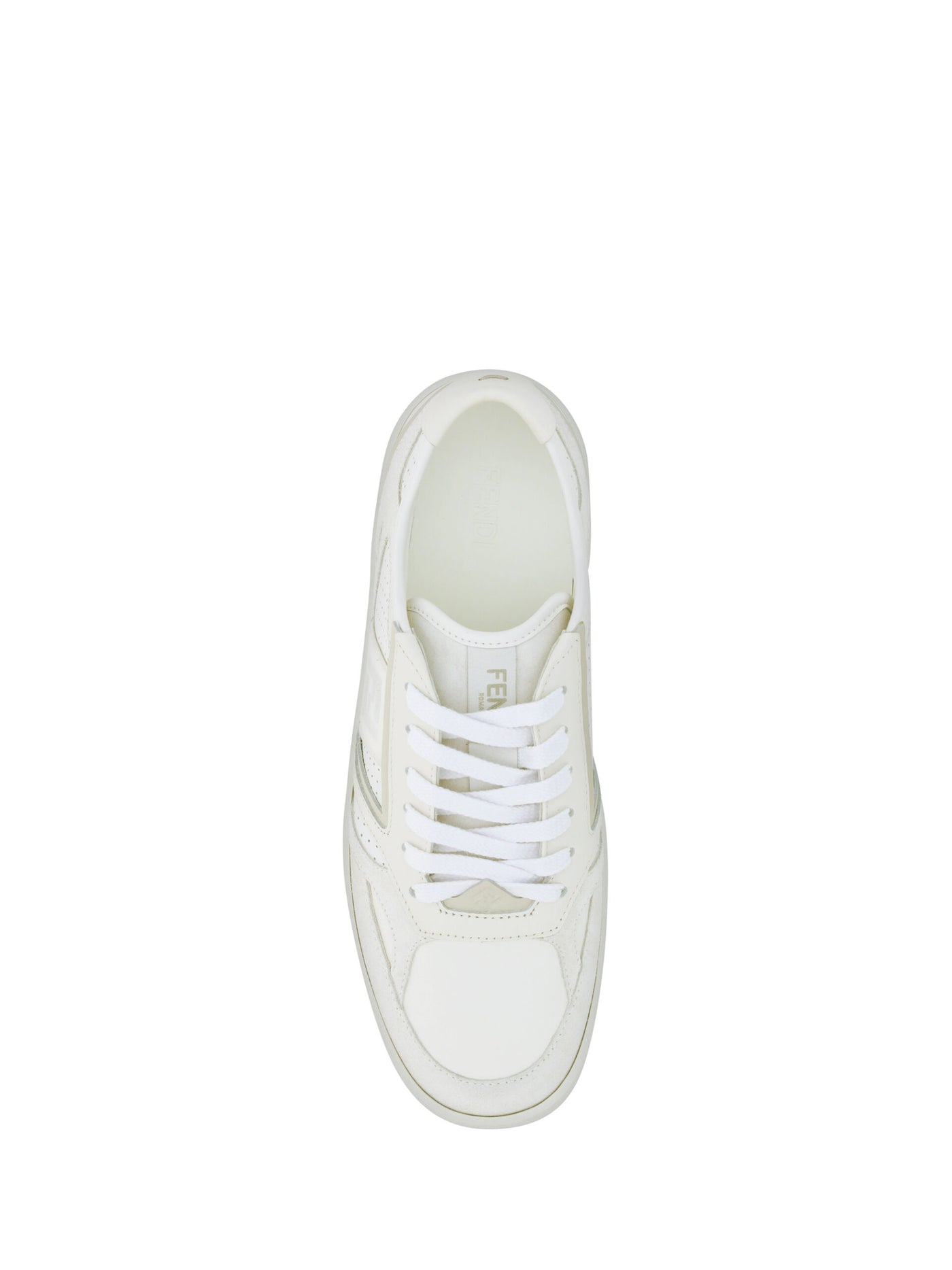 White Calf Leather Low Top Sneakers