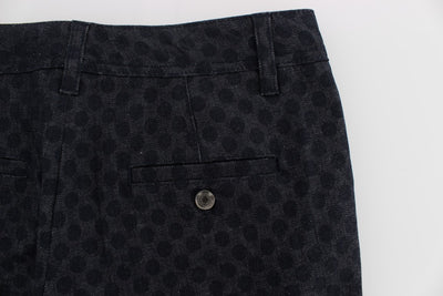 Polka Dotted Slim Capris Jeans