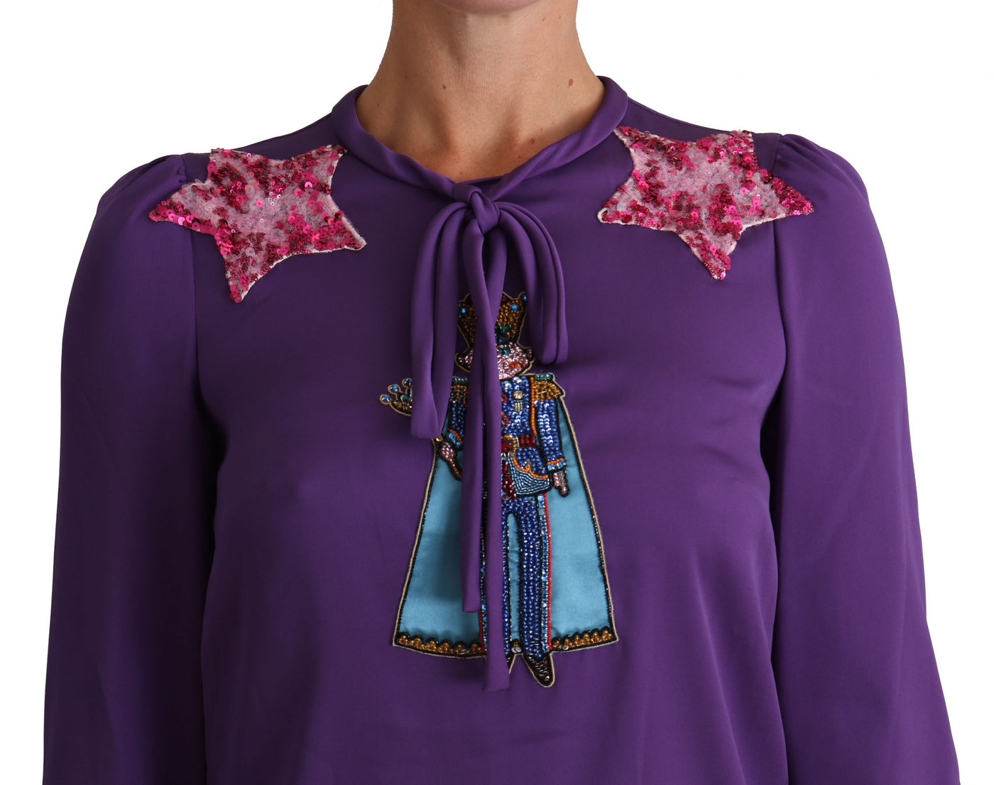 Purple Blouse Prince  Fairy Tale Embellished  Top