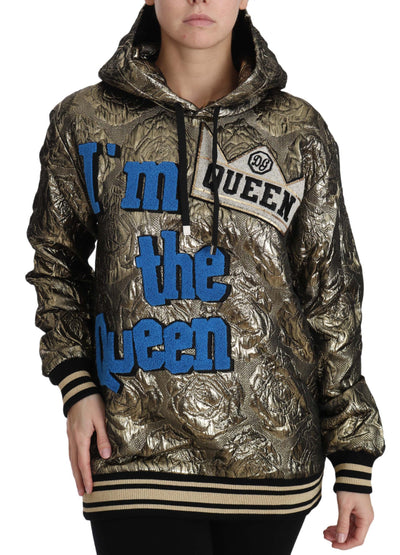 Im The Queen Jaquard Gold Sweatshirt  Hoodie