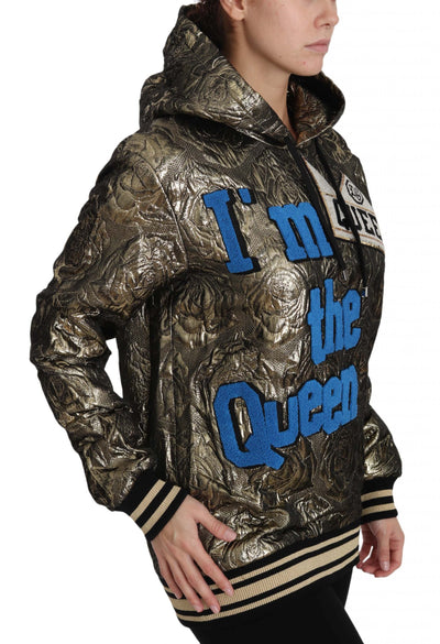 Im The Queen Jaquard Gold Sweatshirt  Hoodie