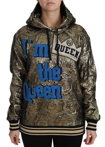 Im The Queen Jaquard Gold Sweatshirt  Hoodie