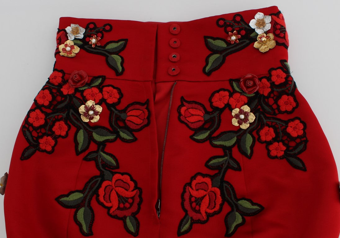 Red Silk Roses Sicily Shorts