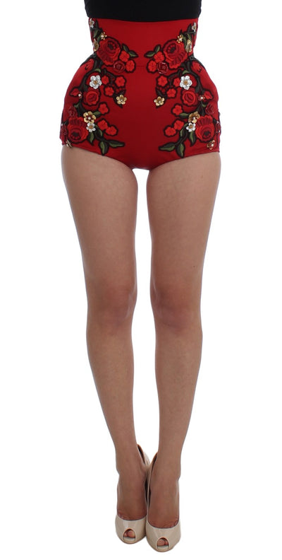 Red Silk Roses Sicily Shorts