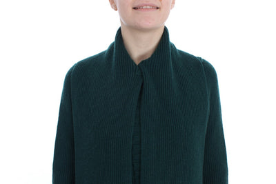 Green Knitted Cashmere Cardigan