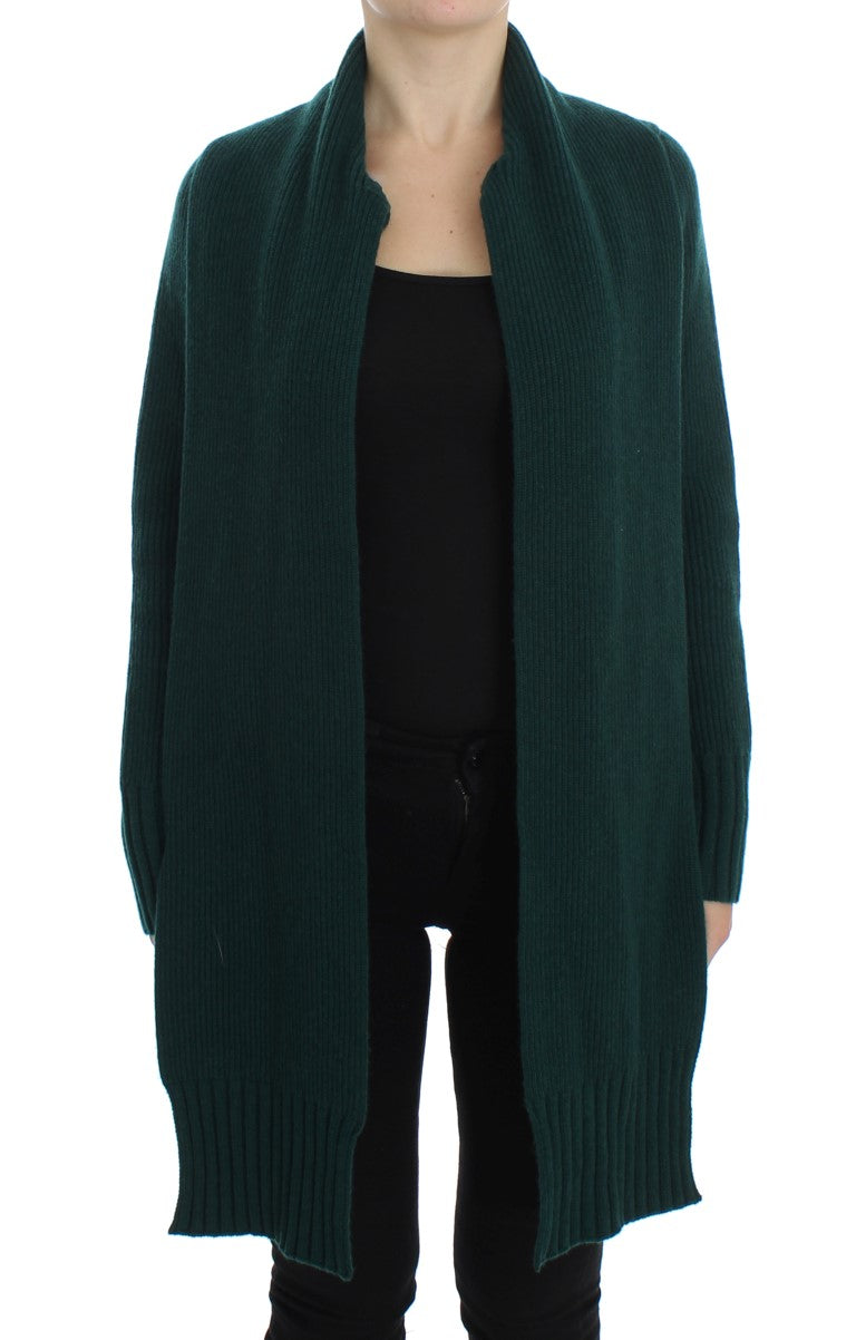 Green Knitted Cashmere Cardigan