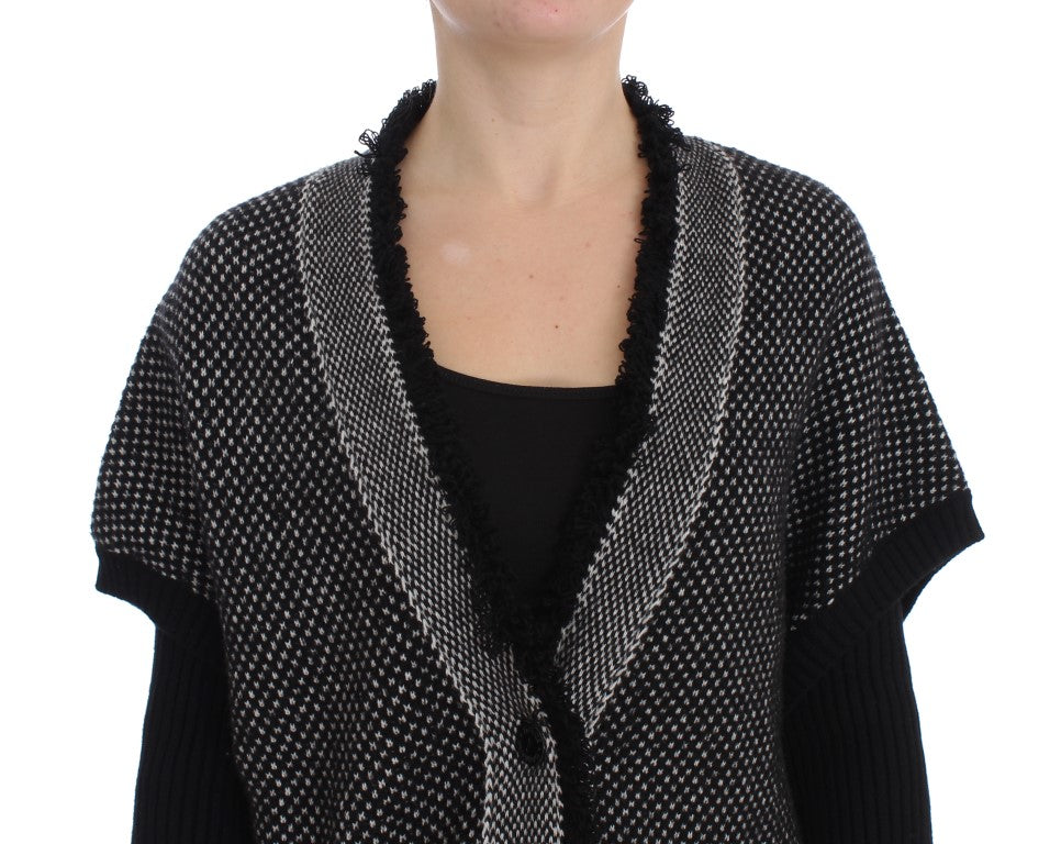 Gray Knitted Cashmere Cardigan