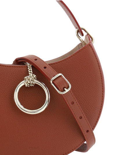 Brown Leather Small Arlène Shoulder Bag