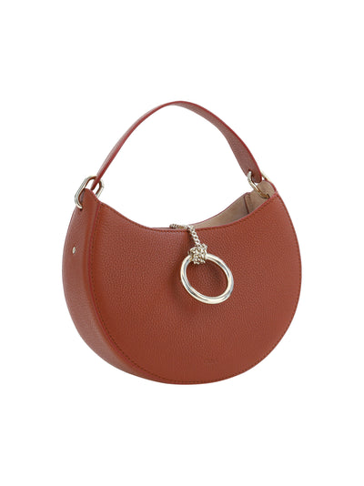 Brown Leather Small Arlène Shoulder Bag