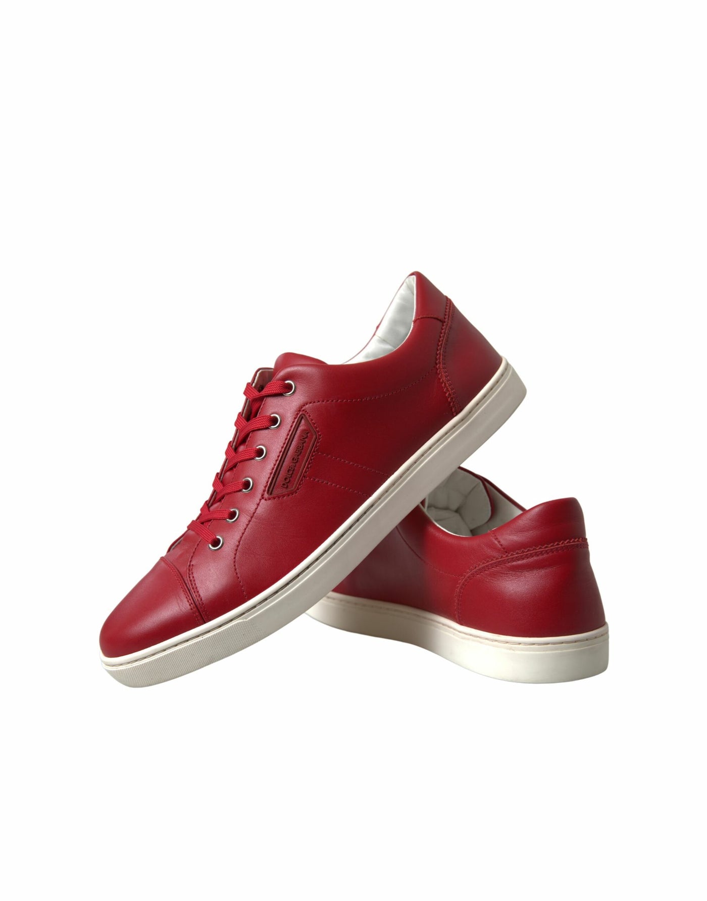 Shoes Red Portofino Leather Low Top Mens Sneakers