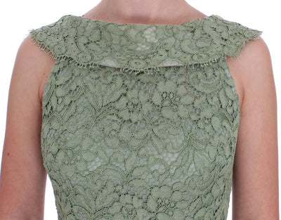 Green Floral Lace Sheath Maxi Dress