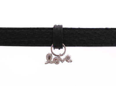 Snakeskin CZ LOVE 925 Silver Bracelet