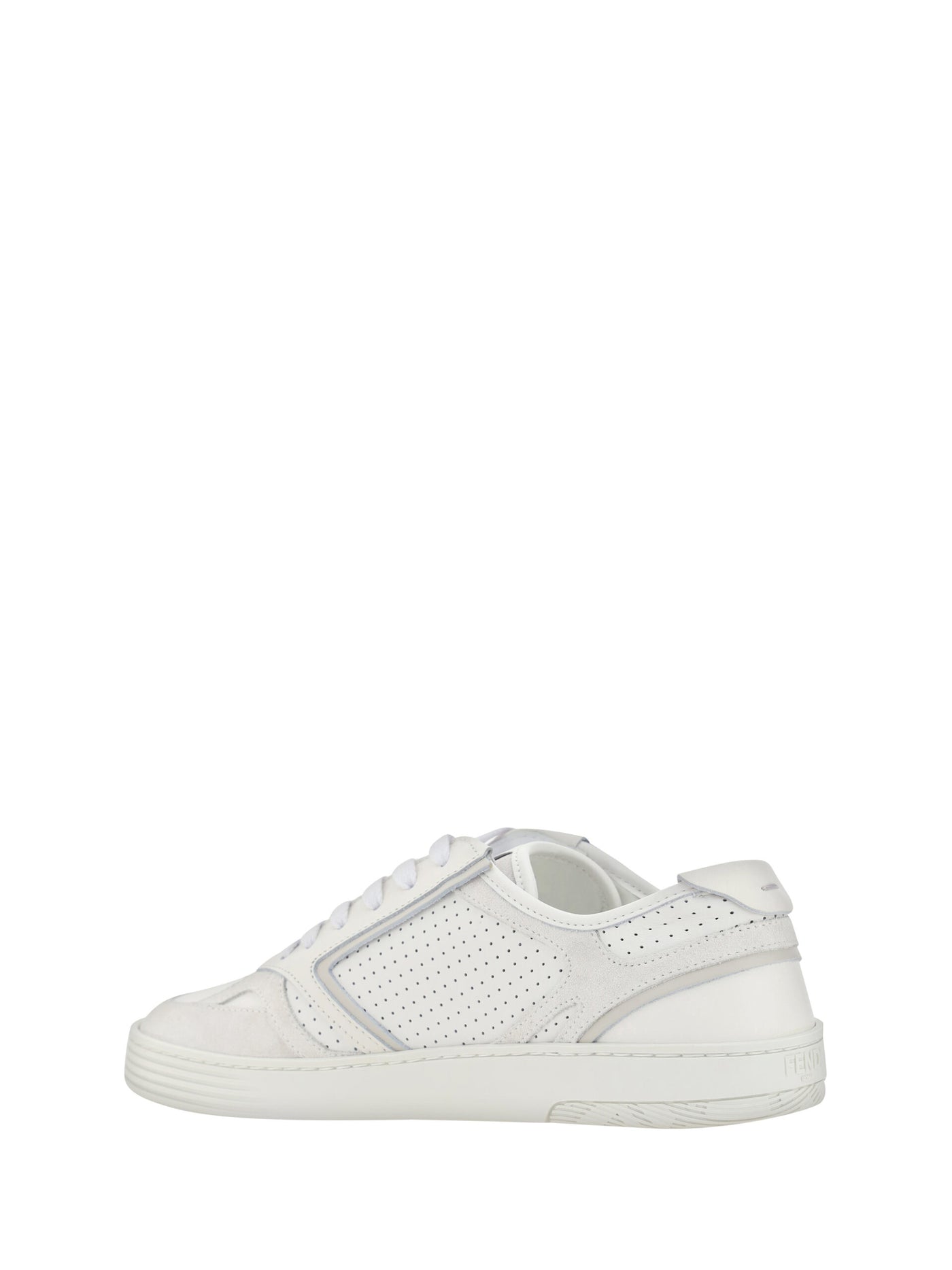 White Calf Leather Low Top Sneakers