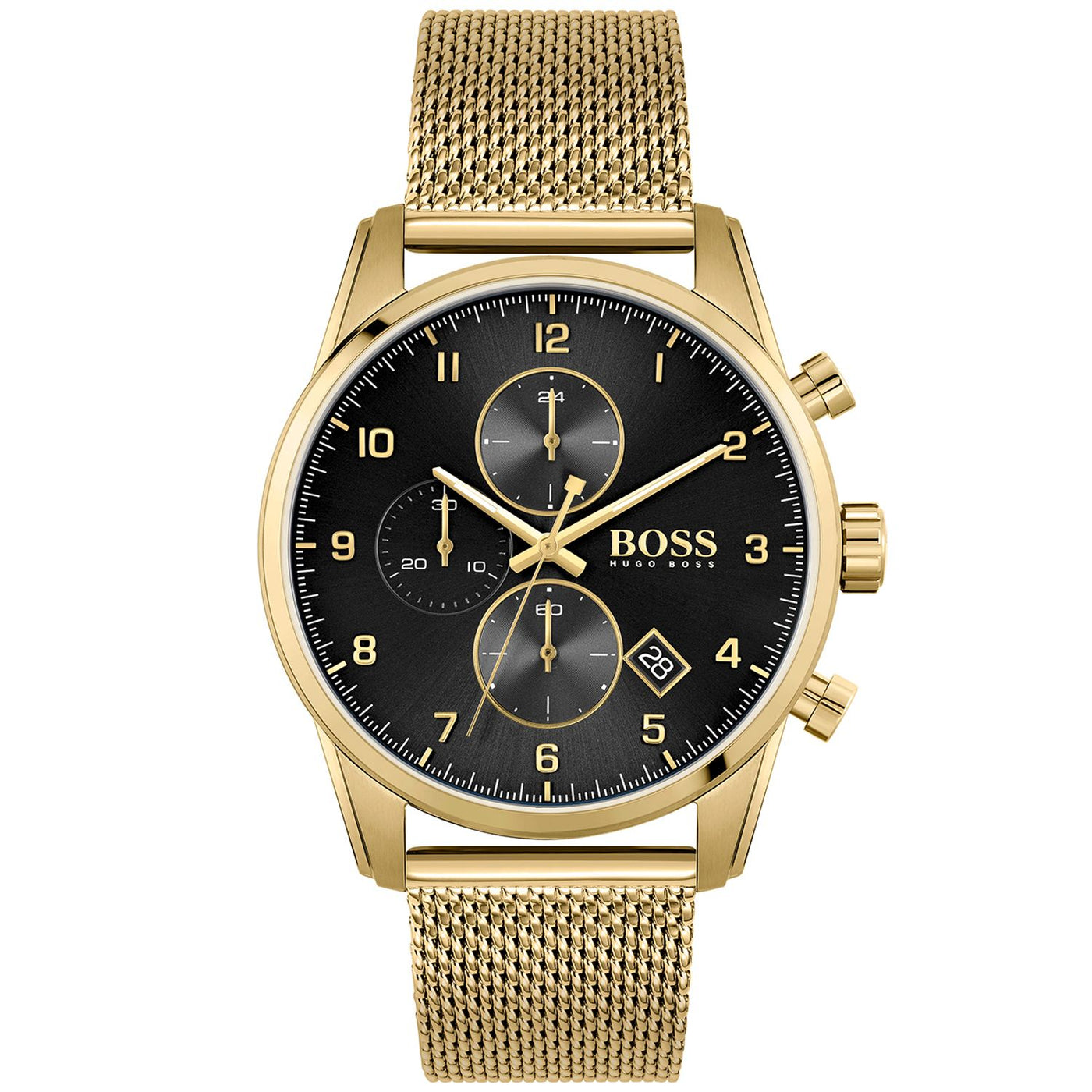 Gold Steel Quartz Watch