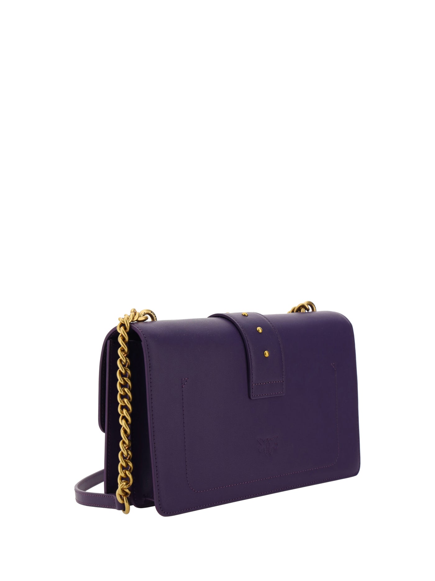 Purple Leather Love One Classic Shoulder Bag