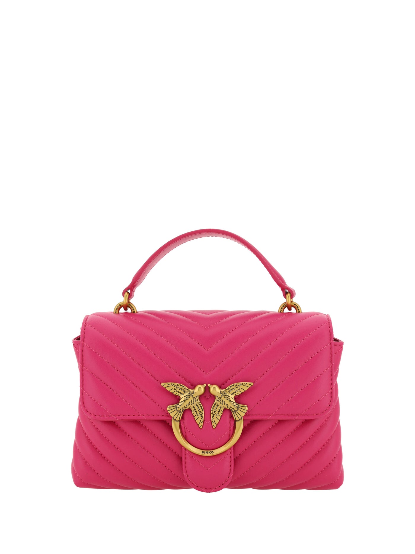 Pink Calf Leather Love Lady Mini Handbag