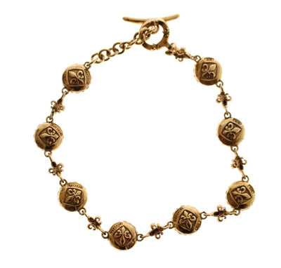 Red CZ 18K Gold 925 Silver Bracelet