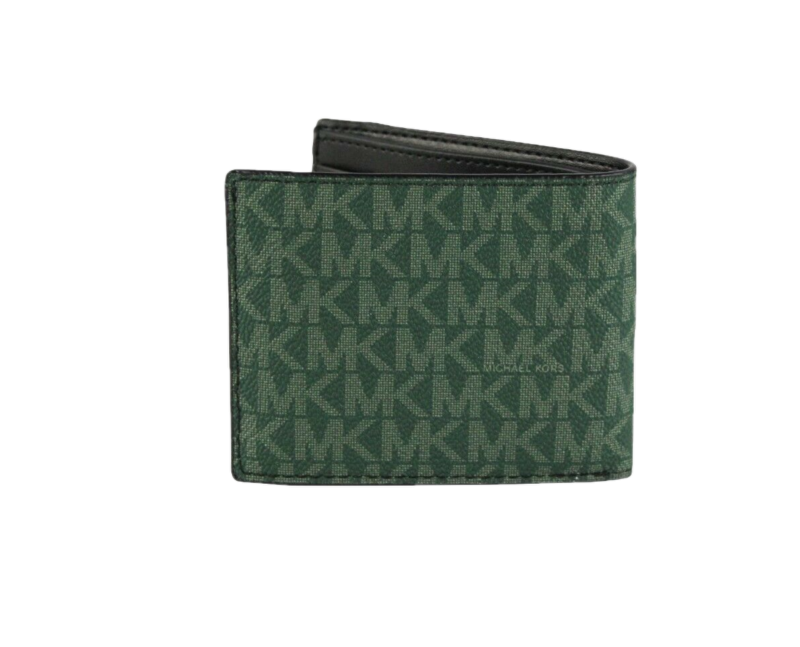 Gifting Slim Signature Bifold with Key Fob Box Set (Green/Marigold)