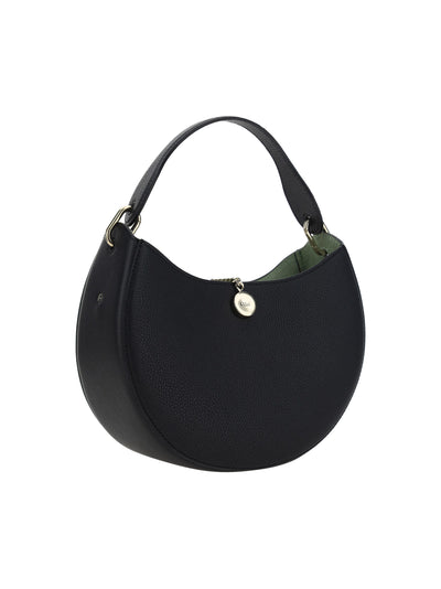 Black Leather Small Arlène Shoulder Bag